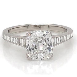 Diamond Engagement Ring 3 Carats Cushion Claw Setting Women Jewelry