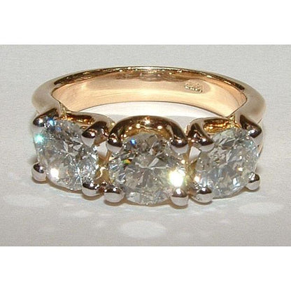 Diamond Engagement Ring 3 Stone Ring Jewelry 3 Carat Three Stone Ring