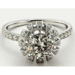 Natural Earth Mined Diamond Engagement Ring Accented 2.75 Carats Jewelry