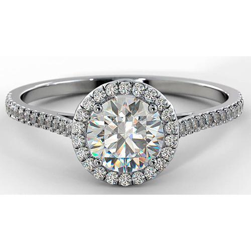 Diamond Engagement Ring Halo 2.75 Carats Women Jewelry Halo Ring