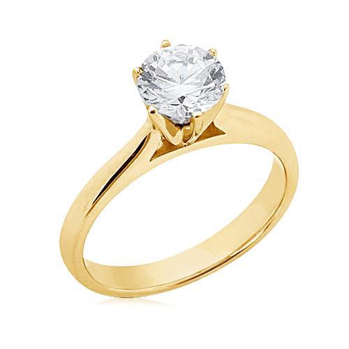 Yellow Color  Princess Cut High Quality Sparkling Unique Solitaire White Gold Diamond Ring 