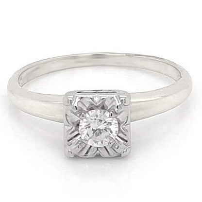 Old European Diamond Solitaire Ring 