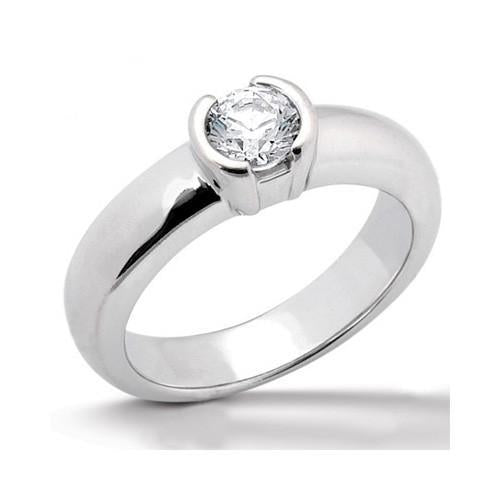Diamond F Vs1  White Gold Solitaire Ring