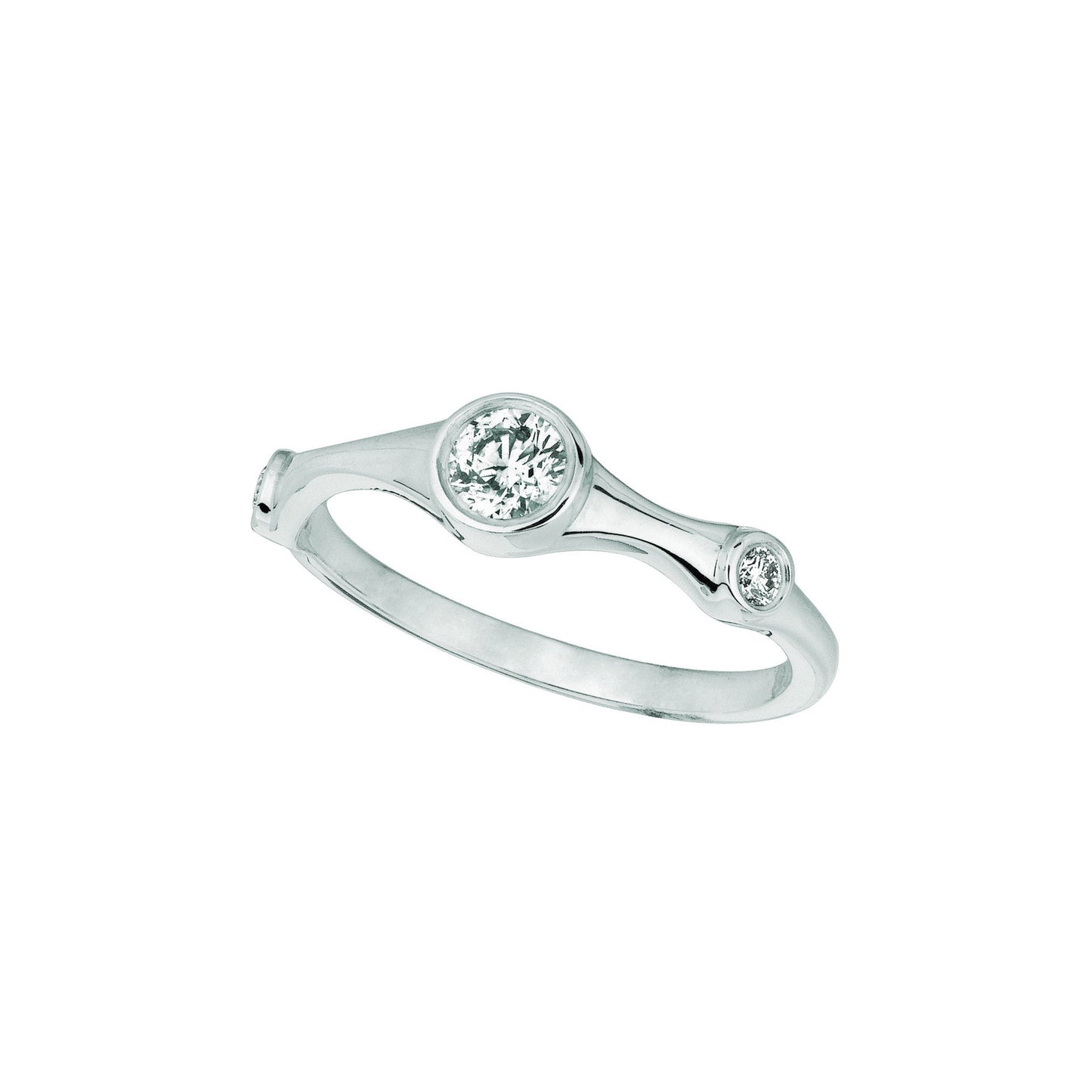 Diamond Fancy Ring 0.31 Carats 14K White Ring