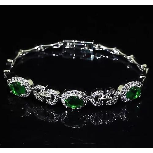 Women Jewelry Sparkling Unique  Diamond Green Emerald Bangle Women   Carats Jewelry