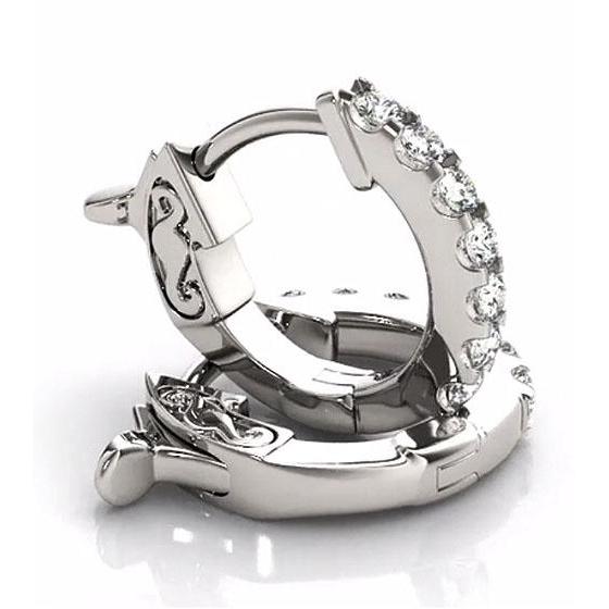 Diamond Hoop Earrings 2 Carats F Vs1 White Gold 14K Hoop Earrings