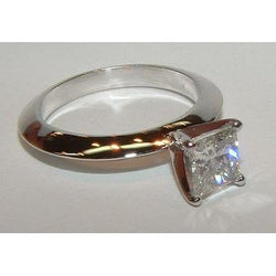 Diamond Ring 1.01 Carat Princess Diamond White Gold Solitaire Engagement