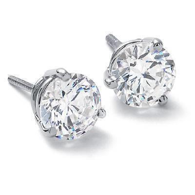 Diamond Ladies Studs Earring  White Gold  Stud Earrings