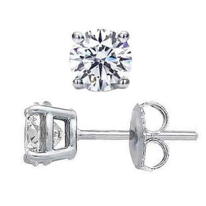 Diamond Ladies Studs E  Gorgeous fancy ringh White Gold Stud Earrings