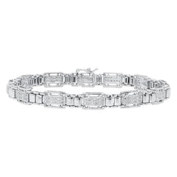 Natural Earth Mined Diamond Men Bracelet Solid White Gold Fine Jewelry 4.20 Carats
