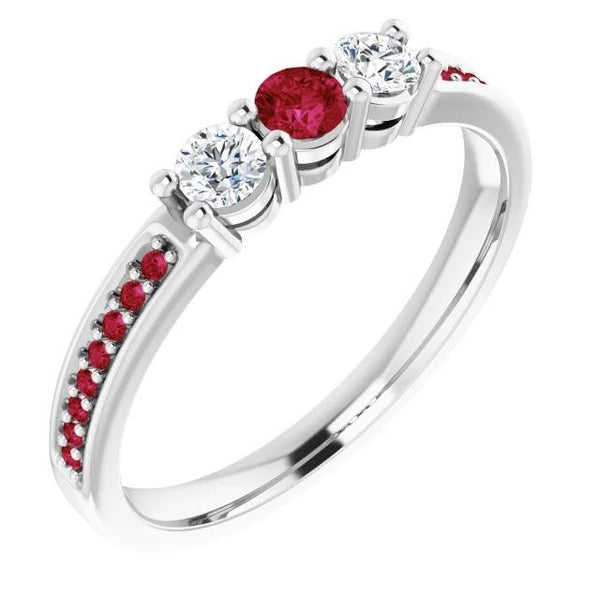 Diamond Ring 1.07 Carats Burmese Ruby Women Jewelry New Gemstone Ring