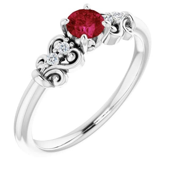 Diamond Ring Best Style  Antique Style Ruby Jewelry Gemstone Ring