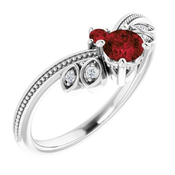 Diamond Ring Antique Style  Brilliant Sparkling Milgrain Jewelry Gemstone Gemstone Ring