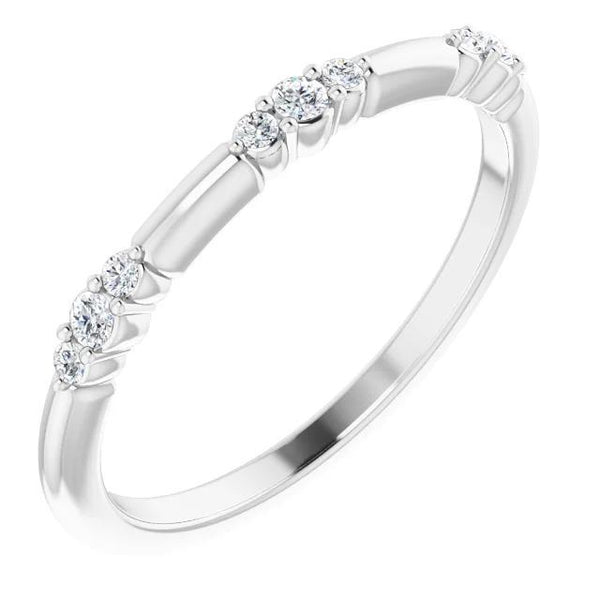 Diamond Round Promise Ring White Gold 14K Engagement Ring