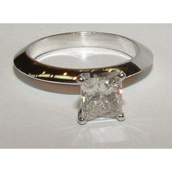 Natural Earth Mined Diamond Solitaire Engagement Ring 1.51 Carat White Gold