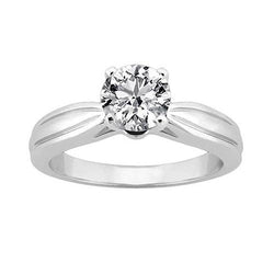 Diamond Solitaire Engagement Ring 2.50 Carats White Gold 14K