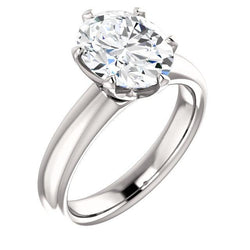 Diamond Solitaire Engagement Ring 5.10 Carats Prong Setting Jewelry