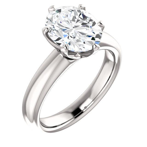 New Stylish  Unique Solitaire White Gold Diamond Anniversary Ring 