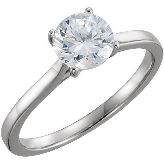 Fancy Elegant Sparkling Unique Solitaire White Gold Diamond Ring 