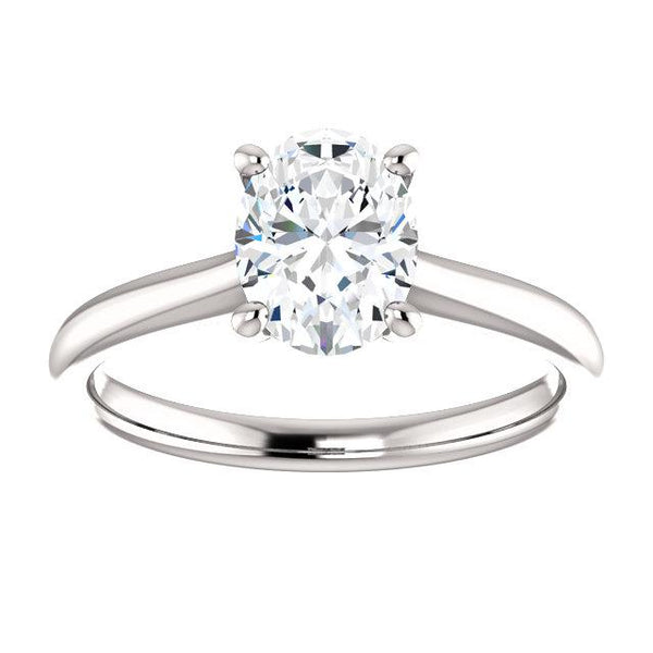 High Quality Twisted Sparkling Unique Solitaire White Gold Diamond Ring 