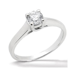 Diamond Solitaire Ring Prong Style 1 Ct. White Gold 14K