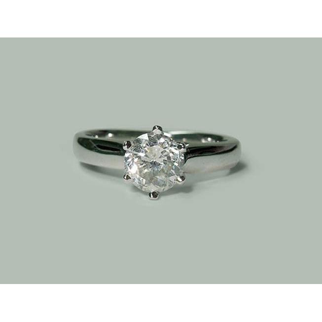 Diamond Solitaire Ring White Gold 