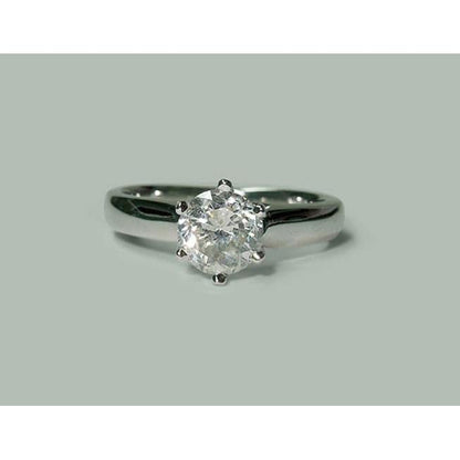Diamond Solitaire Ring White Gold 