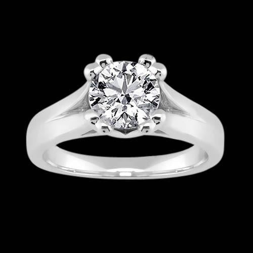 Diamond Solitaire Ring White Gold Jewelry 3 Ct. H Si1 Solitaire Ring