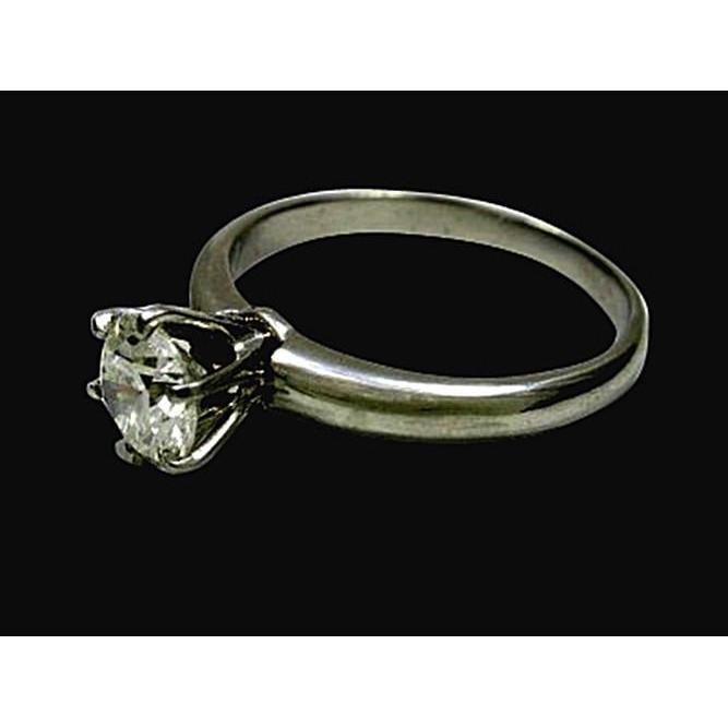    Fancy Lady’s Sparkling Vintage Style White Gold Diamond Solitaire ring