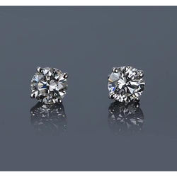 Diamond Stud Earring 1.20 Carats White Gold 14K Round F Vs1