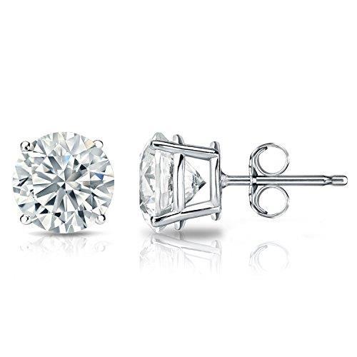 Diamond Stud Earring 4 Prong Setting Round Cut Solitaire Gold Jewelry Stud Earrings