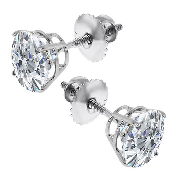 Diamond Stud Earring Fine Jewelry White Gold Stud Earrings