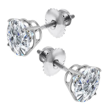 Diamond Stud Earring Fine Jewelry White Gold Stud Earrings