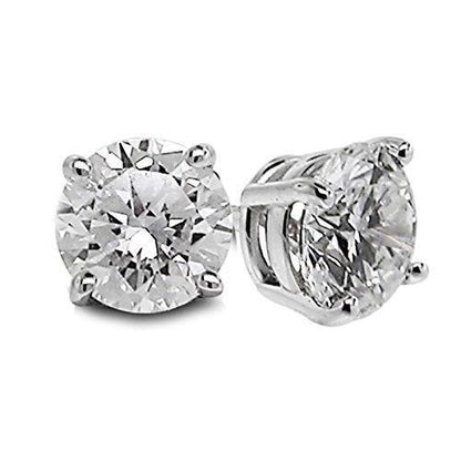 Lady Fine Jewelry  Women Diamond Engagement Ring White Gold  Stud Earrings