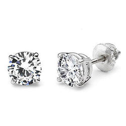 Diamond Stud Earrings 1.5 Ct. White Gold 14K Diamond Jewelry