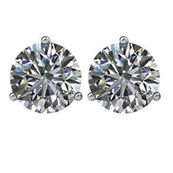 Diamond Stud Earrings 2 Carats Women Jewelry White Gold 14K