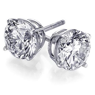 Jewelry Women Diamond Engagement Ring White Gold Stud Earrings