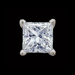 Natural Earth Mined Diamond Stud Men's Earring Single 2.50 Carats White Gold 14K