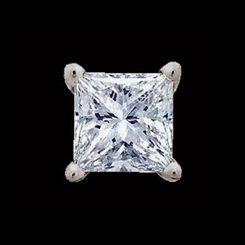 Diamond Stud Mens Earring Single 2.50 Carats Earring White Gold 14K Single Stud