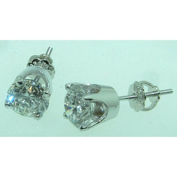  Platinum Women  Women Jewelry Sparkling Unique Stud Earrings White Gold Diamond 