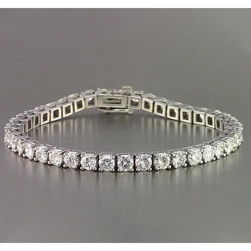 Diamond Tennis Bracelet 10 Carats White Gold New Tennis Bracelet