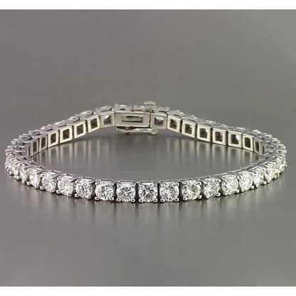 Diamond Tennis Bracelet 10 Carats White Gold New Tennis Bracelet