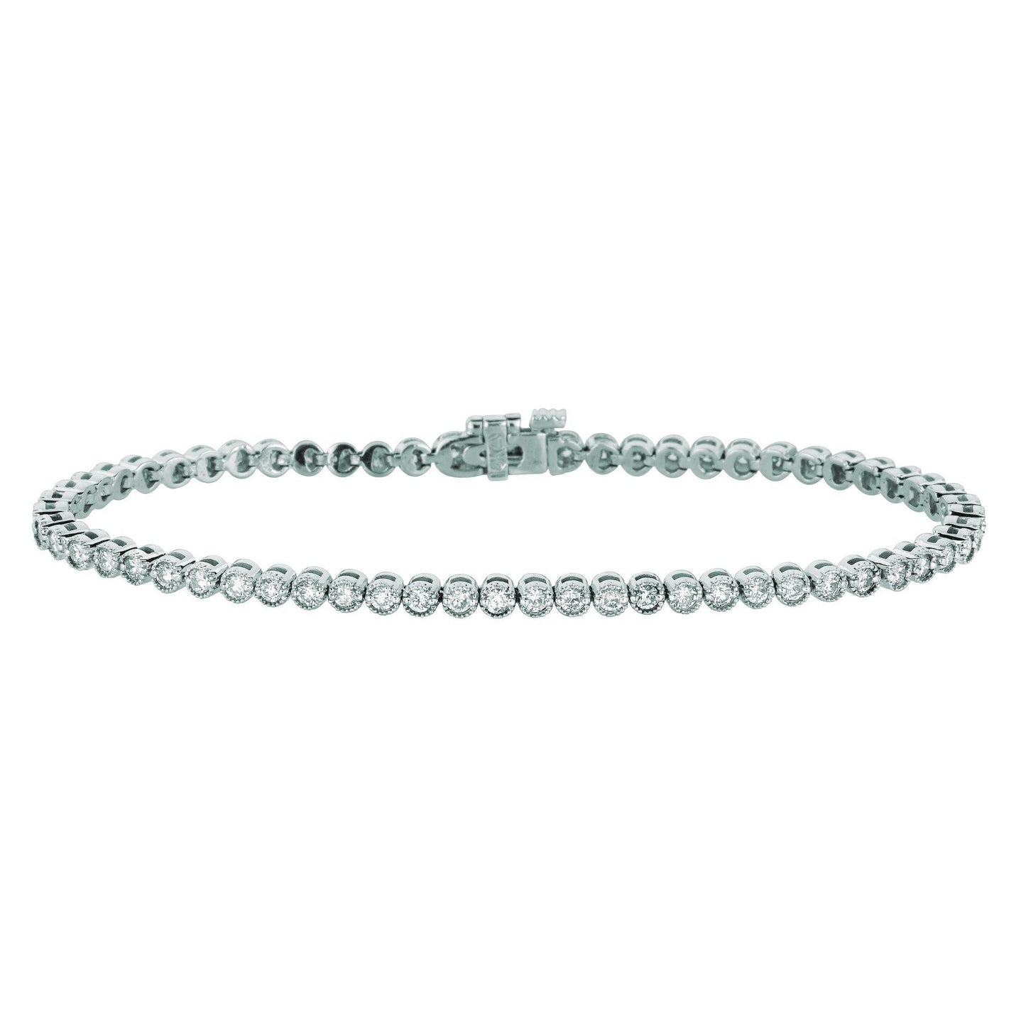 Diamond Tennis Bracelet 2 Carats 14K White Tennis Bracelet