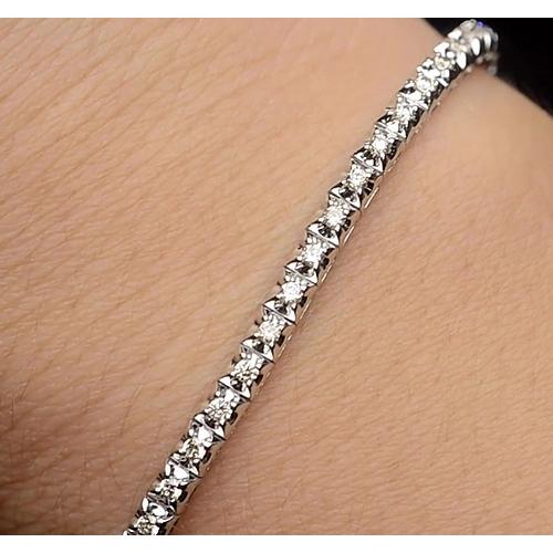 Diamond Tennis Bracelet 4 Carats Prong Set Women Jewelry Tennis Bracelet