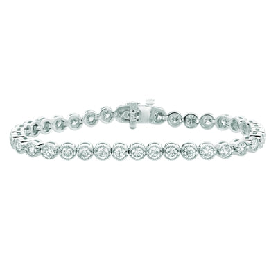 Diamond Tennis Bracelet 6.04 Carats White Tennis Bracelet