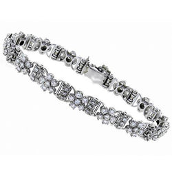 Real  Diamond Tennis Bracelet Ladies Fine White Gold Jewelry 10.70 Carats