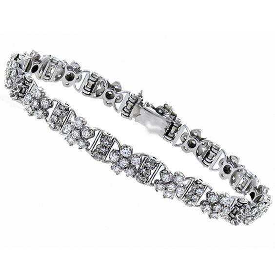 Diamond Tennis Bracelet Ladies Fine White Gold Jewelry New 4.25 Ct Tennis Bracelet