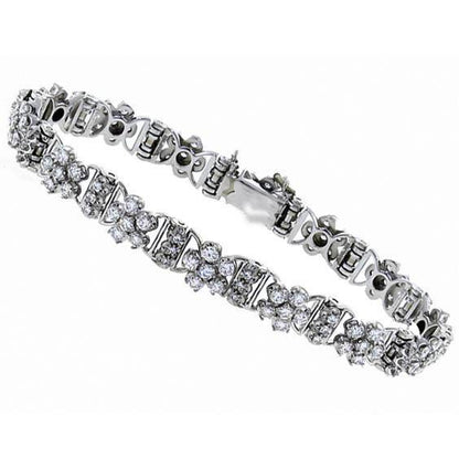 Diamond Tennis Bracelet Ladies Fine White Gold Jewelry New 4.25 Ct Tennis Bracelet