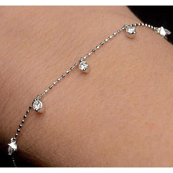 Diamond Chain Bracelet Prong Set 1.50 Carats Women Jewelry