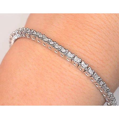 Diamond Tennis Bracelet Prong Set 5 Carats F Vs1 Women Jewelry Tennis Bracelet